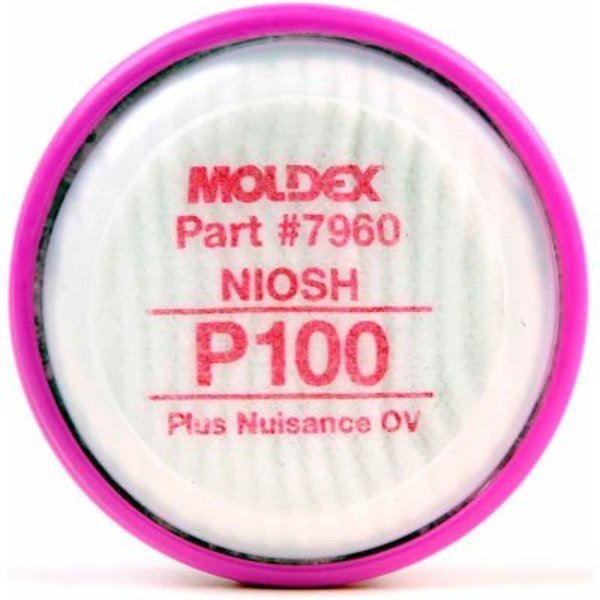 Moldex Moldex P100 Filter Disk, Nuisance Organic Vapor for 7000 & 9000 Series Respirators, 1-Pair 7960